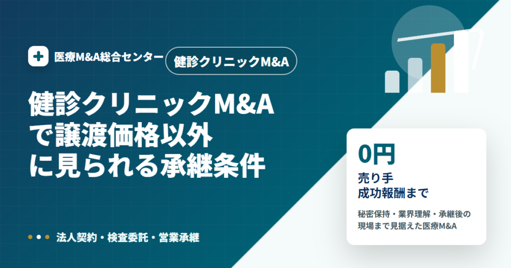 健診クリニックM&Aの医療M&A解説アイキャッチ画像