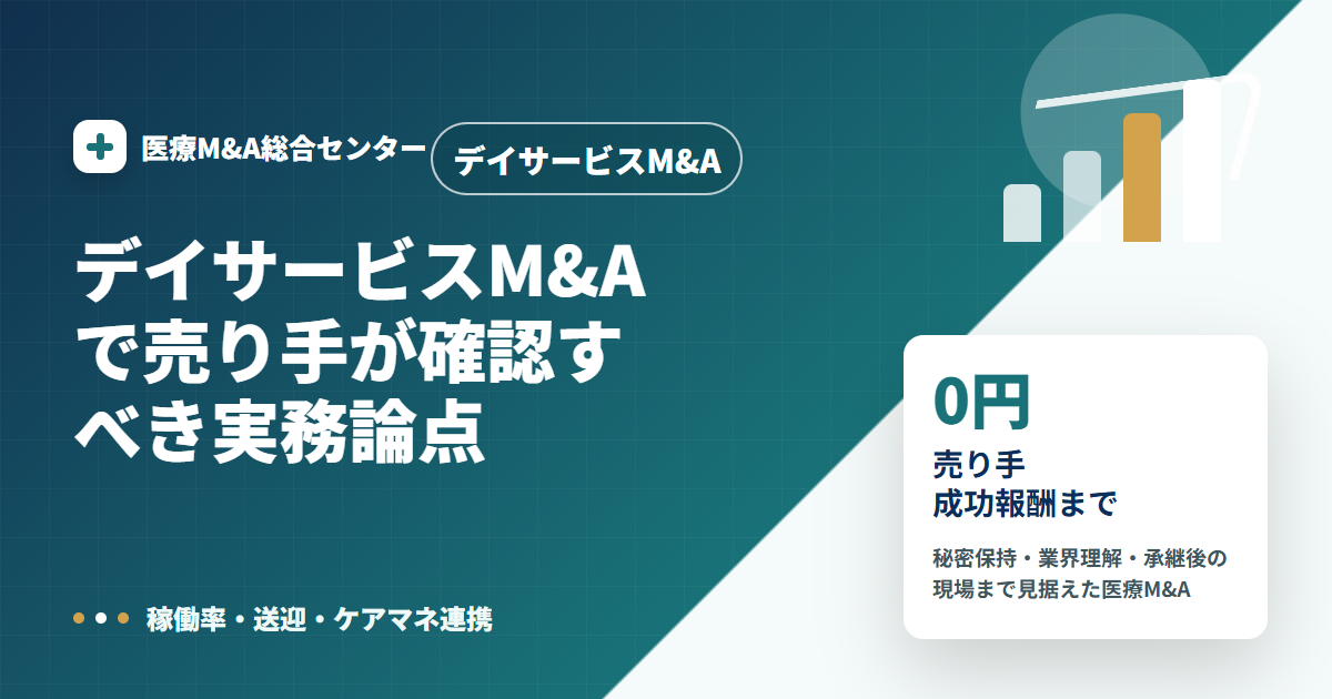 デイサービスM&Aの医療M&A解説アイキャッチ画像